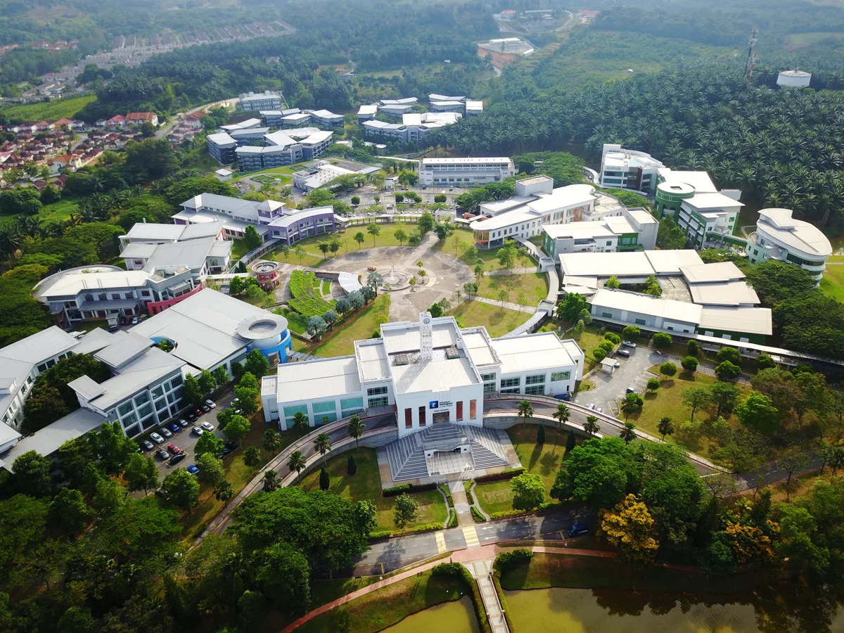 Aerial view of the University of Nottingham Malaysia campus in Semenyih